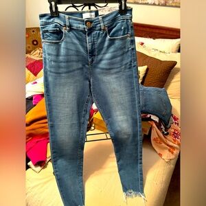 LOFT - high waisted skinny jeans “cropped”